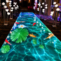 Écran LED interactif pour sol, intérieur/extérieur, affichage de carreaux LED, image vive, pour bar, club, mariage, spectacle musical, projet