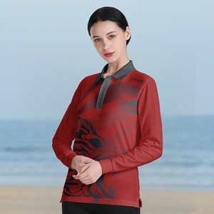Sublimation Men'S Business Fashion <strong>Long</strong> <strong>Sleeved</strong> <strong>Polo</strong> <strong>Shirt</strong> Solid Color Fashionable Golf <strong>Polo</strong> Women Black <strong>Polo</strong> <strong>Shirt</strong> WX-P028 - Product Image 3