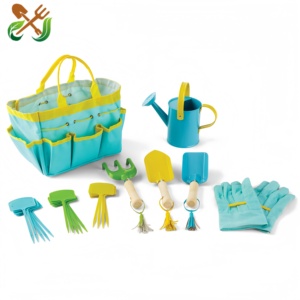Nouvel ensemble d'outils de jardinage pour enfants, 9 pièces, pour la plantation en extérieur, jouets de plage, petits outils de jardinage à manche pour enfants - Product Image 2