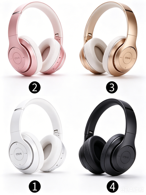 Metal Texture Durable Bluetooth Headset Adjustable Volume Pure English Voice Prompt Rechargeable Music Earphones