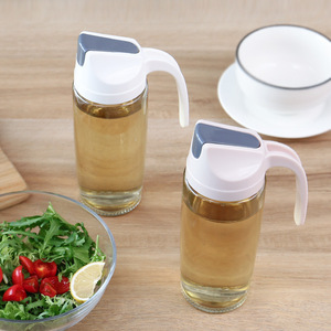 Glass Oil Dispenser With Lid Leak Proof Kitchen Condiment Bottle For Oil And Vinegar 3 Sizes Available - Product Image 3