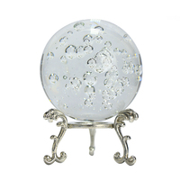 50mm 60mm 80mm clair cristal naturel bulle sphère Feng Shui Style traditionnel Laser verre Air bulle boule pour la décoration