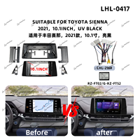 Hitzebeständiger Auto-Audio-Rahmen für TOYOTA SIENNA 2021 Auto-Monitor-Bildschirm-Panel-Rahmen Auto-Rahmenblende Android-Autoradio-Rahmen