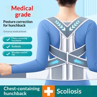 Correcteur de posture en polyester pour hommes et femmes, soutien dorsal anti-cyphose, sous-vêtement invisible, conception pour épaules droites et dos redressé