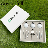 Coffret cadeau accessoire golf avec balle, tee et outil divot, fabricant usine vente directe