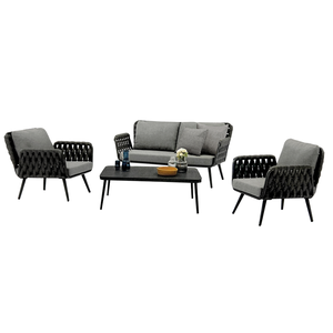 Sillón de mimbre de diseño interior Filipinas jardín al aire libre pequeño de 2 plazas moderno sofá de mimbre de plástico con techo sala de estar - Product Image 1