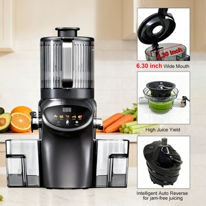 מסחטת מיצים קרה חשמלית איכותית עם פתח הזנה גדול במיוחד בגודל 6.30 אינץ', 350W, תפוקת מיץ גבוהה, נירוסטה, סחיטה איטית - Product Image 2