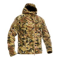 Veste polaire tactique d'hiver pour homme, légère, respirante, réversible, avec doublure thermique zippée coupe-vent pour la randonnée et le tir en extérieur