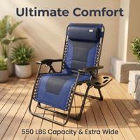Nouveau design, chaise longue portable à gravité zéro, logo personnalisé, acier inoxydable, tissu Oxford, fauteuil inclinable pliable pour patio, porte-gobelet, usage hôtelier