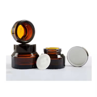 Bouteille de crème en verre 50ml couvercle en plastique bouteille d'emballage cosmétique 30ml pot d'épaule incliné