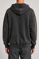 Sweat-shirts pour hommes 2XL d'hiver, 100% coton, broderie personnalisée, fermeture éclair, effet délavé, coupe oversize, décontractés, épais