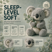 Peluche Koala Ultra Douce Personnalisée, Animal en Peluche Moelleux Tenant une Branche, Compagnon de Sommeil pour Bébé, Cadeau, Vente en Gros, OEM, ODM