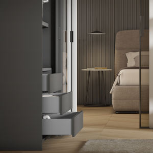 EMUCA 3186425 Design moderno cassetto esterno 3D altezza di regolazione 93mm 40kg profondità 300mm acciaio verniciato alluminio per mobili - Product Image 3