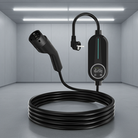 Chargeur EV Type 2 pour norme européenne IP67 3,5 kW 16 A CA 110-240 V, matériau ignifuge, affichage LED en temps réel, câble de 10 m