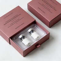 Boîtes de capsules de peptides de luxe en gros, emballages rigides personnalisés de 3 ml et 5 ml pour l'industrie pharmaceutique