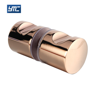 YMC Modern Gül Altın Pirinç Duş Kapısı Kolu Çift Taraflı Cam Çekme Kolu Çerçevesiz Duş Kabini Donanımı Kolay Kurulum - Product Image 2