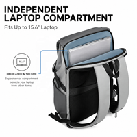 Mochila Expandible con Cierre de Cremallera SBS, Mochila para Portátil con Bolsillo para Botella de Agua, Mochila Impermeable para Viajes y Actividades al Aire Libre