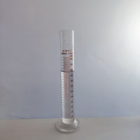 Tabung pengukur dasar heksagonal kaca, gunakan 10ml 25ml 50ml 100ml 250ml 500ml 1000ml 2000ml Ukuran