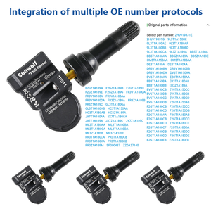 Integración de múltiples protocolos de número de pieza original (OE) para Ford y Lincoln. Combinación 2 en 1 de frecuencias de 315MHz y 433MHz. F2GT1A180AA - Product Image 1