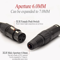 Connecteurs de câble de microphone XLR femelle 3 broches nickelés RASANTEK pour haut-parleur audio et guitare, en laiton noir/rouge