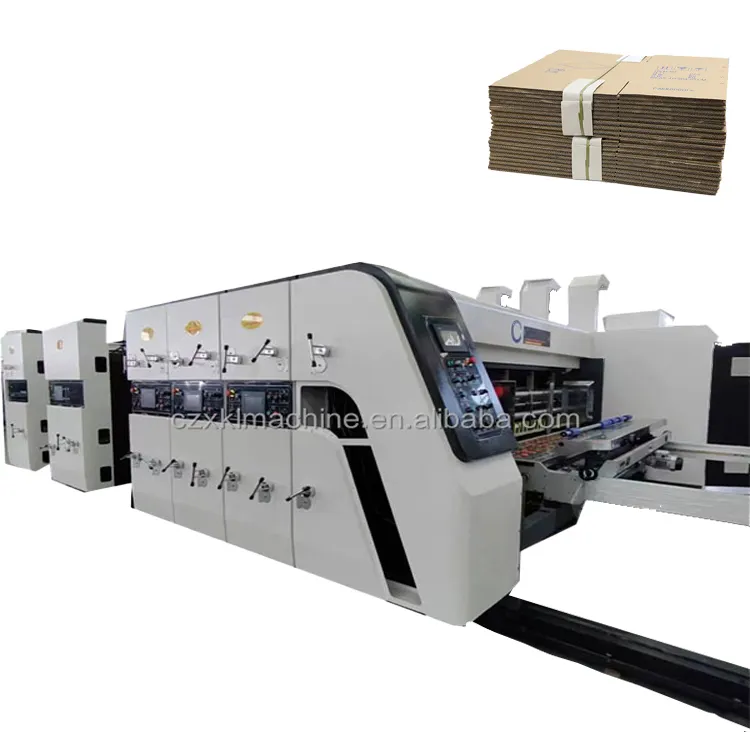 플렉소 인쇄기 및 슬롯 회전 다이 커터/자동 골판지 상자 만들기 기계