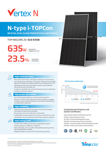 Trina Vertex Topcon năng lượng mặt trời <span class=keywords><strong>PV</strong></span> mô-đun 620W/630W bifacial panel năng lượng mặt trời với 210 mét n-loại năng lượng mặt trời di động - Product Image 4