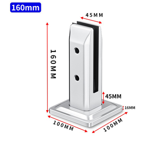 Clip de fixation moderne en acier inoxydable <span class=keywords><strong>pour</strong></span> main courante en verre, résistant à la rouille, <span class=keywords><strong>pour</strong></span> salle de bain, hôtel, balcon, <span class=keywords><strong>piscine</strong></span>, <span class=keywords><strong>escalier</strong></span>, intérieur et extérieur - Product Image 2