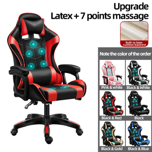 <span class=keywords><strong>Silla</strong></span> Gamer Reclinable de Cuero con Logotipo Personalizado, Acero Inoxidable, Masaje, PU, RGB, Estilo Racing, Muestra Gratis - Product Image 5