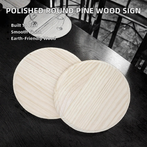 <span class=keywords><strong>Plaque</strong></span> ronde épaisse en <span class=keywords><strong>bois</strong></span> de pin poli vierge, écologique, pour bricolage, centre de table, porte-manteau pour la fête des pères, Noël - Product Image 2