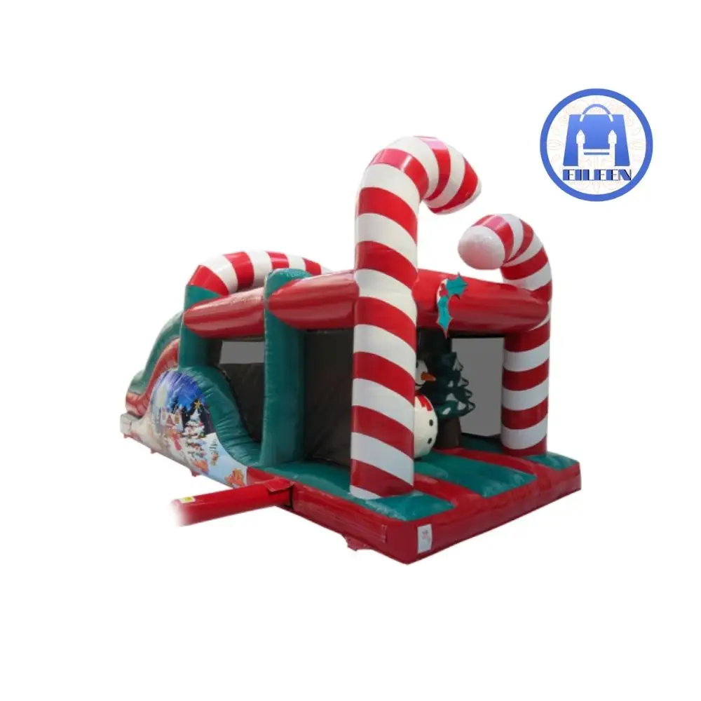 Opblaasbare Jumper Air Candy Springkussen Springkasteel Bounce Huis Glijbaan Opblaasbare Hindernisbaan Kerst