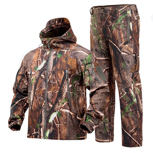 Sudadera con capucha y pantalones de camuflaje para hombre, con forro polar y bolsillo frontal, para invierno. - Product Image 1