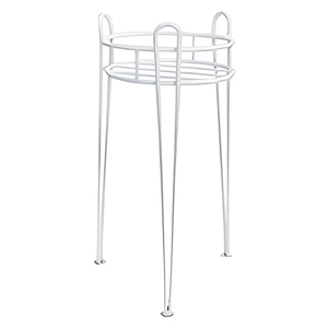 White Flower <b>Pot</b> <b>Stand</b> for Home Decor Garden Balcony Office Indoor Outdoor Planter Holder - Product Image 1