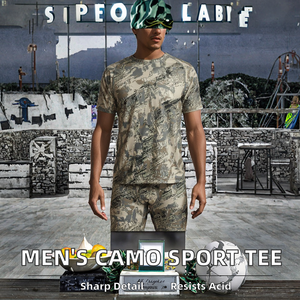 T-shirt de jogging de pêche en plein air à manches courtes imprimé camouflage de chasse d'automne unisexe de haute qualité personnalisé - Product Image 2