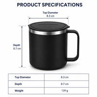 Gobelet isotherme à double paroi en acier inoxydable 304, pression d'air, argent/or, garde au chaud et au froid, tasse de voyage