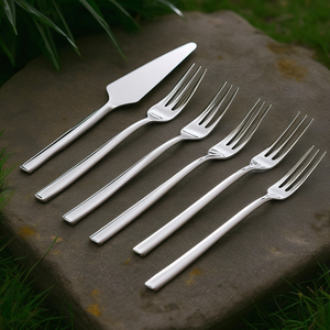 Juego de tenedores para postre, 6 piezas, 14,8 cm, acero inoxidable, cromo pulido, FASHION, apto para lavavajillas - Product Image 3