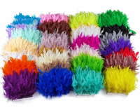 Frange en plumes de dinde blanches Chandelle pour couture, idéale pour les loisirs créatifs, vêtements, robes, costumes, fêtes et décorations de mariage