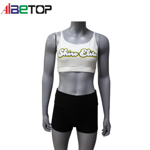 Nouveaux costumes de danse personnalisés en sublimation, bleu et noir, pour la pratique et l'entraînement, vêtements de danse, vêtements d'entraînement pour les cheerleaders - Product Image 1