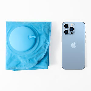 Almohada Inflable Portátil Cuadrada Tipo Prensa, Color Azul Pavo Real, Almohada de Camping para Exteriores Compatible con Colchón de Aire - Product Image 1