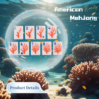 Tuiles de Mahjong en Acrylique de Luxe Moderne Américain Avisocean, 1,42 Pouce, 36 Pièces #   Jeu portable gravé double face à une seule couche pour 4 personnes