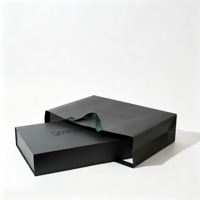 Coffret cadeau magnétique de luxe personnalisé, imperméable, avec sac en papier gaufré, logo UV, pelliculage mat