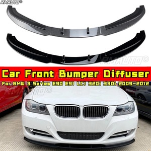 ลิ้นกันชนหน้าแบบกระจายลม ป้องกันกันชนหน้า สำหรับ BMW ซีรีส์ 3 E90 E91 LCI 320i 330i 2009-2012 อุปกรณ์ตกแต่งรถยนต์ - Product Image 1