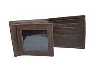 Bison dompet kulit sapi asli untuk pria, dompet lipat kulit sapi asli timbul bergaya, dompet desain kustom mewah tahan lama dan elegan