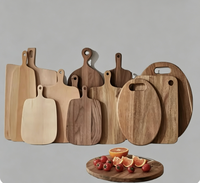 Planche à découper en bois massif personnalisée pour cuisine, en acacia et noyer noir, vente en gros directe usine