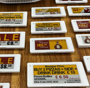 Etiqueta de precio digital Walmart de 2.13 pulgadas, sistema de etiquetas de precio digital para supermercado, etiqueta de precio ESL con tecnología Eink Epaper para tienda, etiqueta electrónica para estantes. - Product Image 1