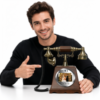 Téléphone Livre d'Or Vidéo Rétro Classique 2026 avec Enregistrement Audio/Vidéo, Idéal pour Mariages et Cabines Photo