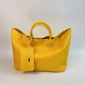 Bolso de mano suave de PU a la moda para mujer <span class=keywords><strong>Temu</strong></span> exclusivo transfronterizo, bolso de hombro de moda de Color sólido de gran capacidad abierto - Product Image 4