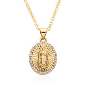จี้พระแม่มารีสีทอง สร้อยคอจี้พระแม่มารี เครื่องประดับแฟชั่นยอดนิยม - Product Image 4