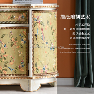 OE-FASHION Vermont combinazione di colori moderno stile <span class=keywords><strong>barocco</strong></span> europeo intagliato in legno massello disegni di armadietti per vivere - Product Image 4
