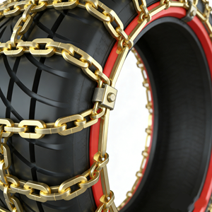 โซ่หิมะเหล็กอัลลอยด์สำหรับรถ SUV และรถบรรทุก, โซ่กันลื่นสำหรับยางขนาดกว้างมากกว่า 255 มม., ช่วยเพิ่มแรงยึดเกาะในกรณีฉุกเฉินสำหรับถนนน้ำแข็งและโคลน - Product Image 5