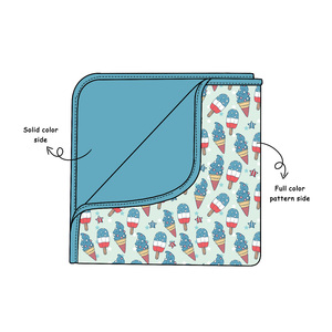 Coperta per Neonati in <span class=keywords><strong>Fibra</strong></span> di Bambù a Doppio Lato 30x40cm, Stampa Personalizzata Fronte, Tinta Unita Retro, Morbida e Delicata sulla Pelle - Product Image 5